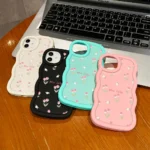 Pink Striped Phone Case for iPhone Samsung Galaxy A54 5G 6.6", Cute Fashion Aesthetic Stripes Pattern Cover for Women Girls, Shockproof Slim TPU and Hard PC Protective Cover - Image 3