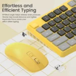 Wireless Keyboard and Mouse Combo, Lovaky 2.4G Full-Sized Ergonomic Keyboard Mouse, 3 DPI Adjustable Cordless USB Keyboard and Mouse, Quiet Click for Computer/Laptop/Windows/Mac (1 Pack, Black)