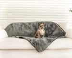PupProtector™ Summer Short Fur Waterproof Throw Blanket - Charcoal Grey - Image 2