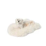 PupRug® Luxe Faux Fur Orthopedic Dog Bed Cover - Plush Sheep Ivory (Bed Not Included)