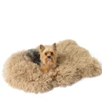 PupRug® Luxe Faux Fur Orthopedic Dog Bed Cover - Plush Sheep Tan (Bed Not Included)