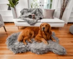 PupRug® Orthopedic Bed + Matching Waterproof Blanket Bundle - Charcoal Grey