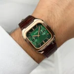 Quadrus Multifunction Watch Leather, Green, Rose Gold Colour - Image 2