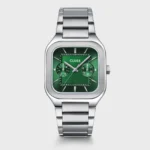 Quadrus Multifunction Watch Steel, Green, Silver Colour