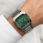 Quadrus Multifunction Watch Steel, Green, Silver Colour - Image 2