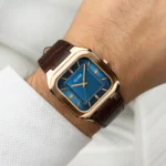 Quadrus Watch Leather, Blue, Rose Gold Colour - Image 2
