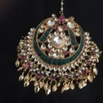 Gold Kundan Bridal Jewelry Set Necklace Earrings Maang Tikka