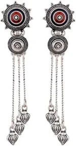 Voylla Oxidized Silver Temple Jewelry Set - Image 2