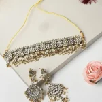 Zaveri Pearls Faux Pearl Choker Necklace Set
