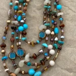 Bohemian Turquoise Beaded Jewelry Set - Image 2