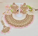 La Pink Rose Gold Bridal Jewellery Combo - Image 3