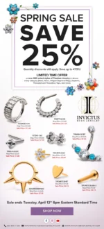 Inviscus Body Jewelry Crystal Navel Bar