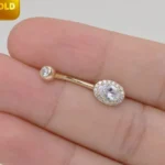 Safi 14K Gold Belly Button Stud
