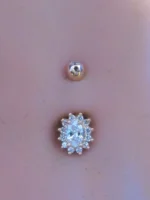 Safi 14K Gold Belly Button Stud - Image 4