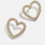 BaubleBar Pave Heart Stud Earrings