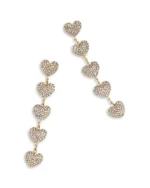BaubleBar Pave Heart Stud Earrings - Image 2