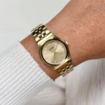 Retro 70s Mini Watch Steel, Full Gold Colour - Image 2