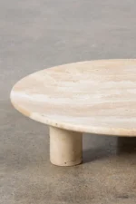 Round Footed Plate in Travertine - Image 2