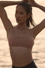 Sheer Glow Bra - Taupe