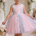 Sleeveless Round Neck Floral Appliques High-Low Flower Girl Dresses 1029079751952