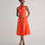 Stretch Cotton Sleeveless Cordelia Shirt Dress