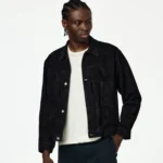 Suede Leather 1st Type Jacket (Black)