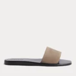 Suede Slide Sandal | Almond Buff Suede