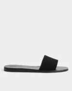 Suede Slide Sandal | Black Suede