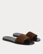 Suede Slide Sandal | Russet Suede - Image 2