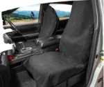 Terry Cloth Sweat Towel Seat Cover Carseat Towel Protector Waterproof Universal Fit for Car SUV Van Truck 1pc Black（2pcs) - Image 3
