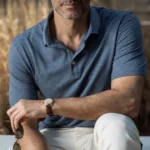 The Bay Blue Freeman Knit Custom Polo - Image 2