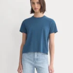 The Box-Cut Tee in Essential Cotton | Blue Wing Teal | No Pocket