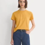 The Box-Cut Tee in Essential Cotton | Golden Glow | No Pocket