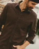 The California Shirt in Black Cherry Gingham - Image 2