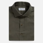 The Dark Olive Varley Cotton Linen Custom Shirt