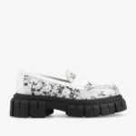 The Flora Women's Loafer in Eden Blanc