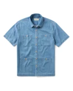 The Gulf Shirt in Washed Indigo Twill