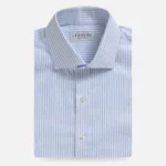 The Light Blue Tindley Stripe Non Iron Custom Shirt