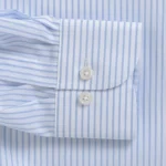The Light Blue Tindley Stripe Non Iron Custom Shirt - Image 3