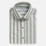 The Olive Morey Cotton Linen Stripe Custom Shirt