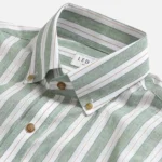 The Olive Morey Cotton Linen Stripe Custom Shirt - Image 2