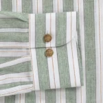 The Olive Morey Cotton Linen Stripe Custom Shirt - Image 3