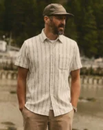 The Short Sleeve California in Tide Stripe Hacci - Image 2
