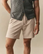 The Sunset Short in Heather Oat Terry - Image 2