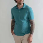 The Teal Freeman Knit Custom Polo - Image 2