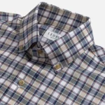 The Vintage Navy Kenmore Plaid Oxford Custom Shirt - Image 2