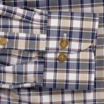 The Vintage Navy Kenmore Plaid Oxford Custom Shirt - Image 3