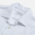 The White Clancy Terry Cloth Camp Collar Custom Shirt - Image 3
