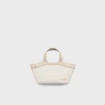 Tote Bag Micro, Textured Beige, Sand Colour