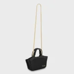 Tote Bag Micro, Textured Black Colour - Image 2
